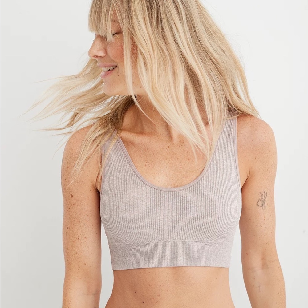 Aerie Light Pink Seamless Bralette Size Medium
